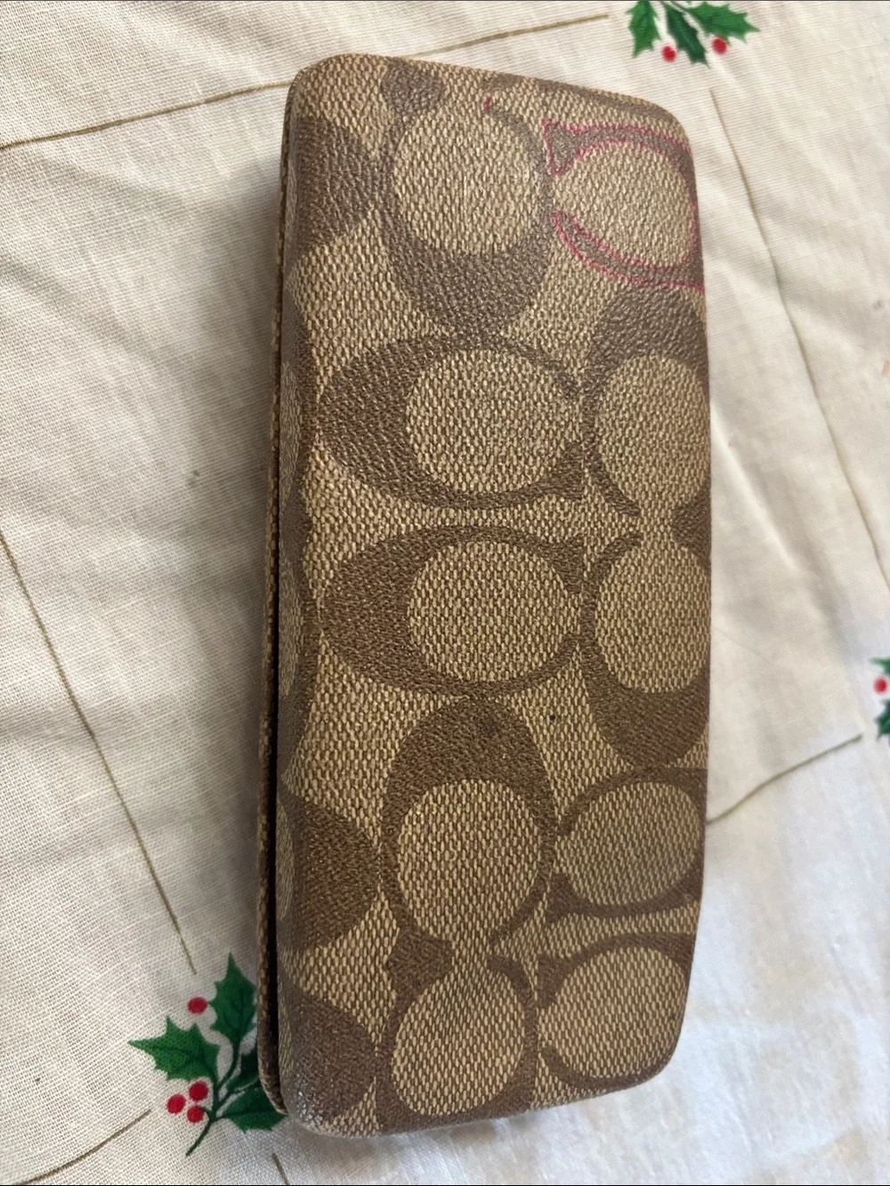 Coach brown patterned